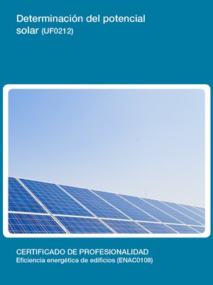 cover image of UF0212--Determinación del potencial solar